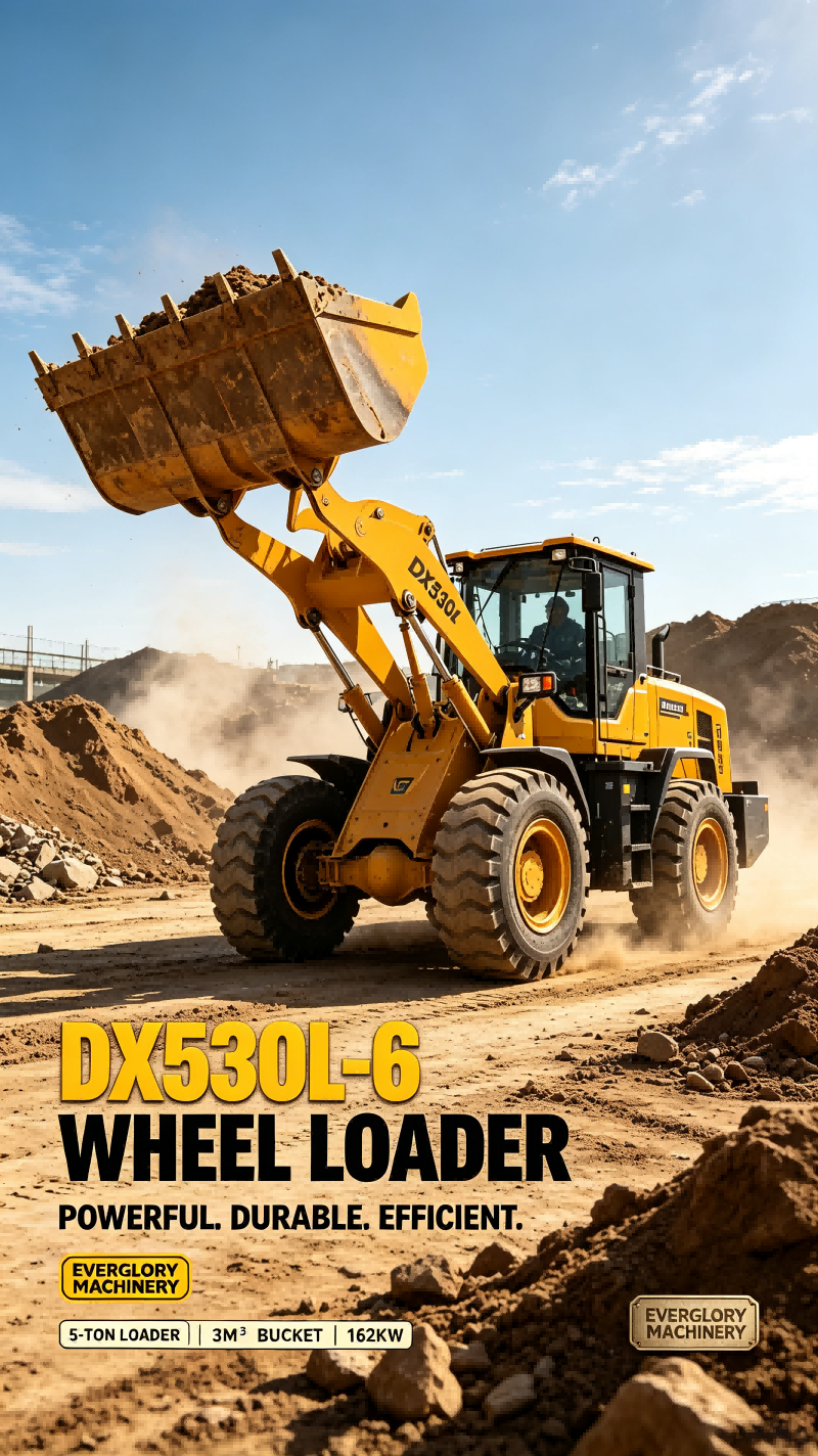 Everglory Machinery Launches Durable DX530L‑6 5‑Ton Wheel Loader for Earthmoving Works Everglory Machinery Launches Durable DX530L‑6 5‑Ton Wheel Loader for Earthmoving Works
